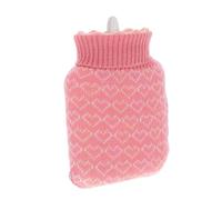 Abaodam Portable Hot Water Injection Bag Hand Warmer Pouch Small Pink Silicone Hot Water Pouch for Hands Feet Abdomen Warmth Safe and Comfortable for Home and Travel Use