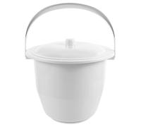 Abaodam Portable Household Chamber Pot with Lid, Easy to Use and Clean, Made of Wear-Resistant Plastic, Compact Round Design for Travel and Hospital Use by Elderly and Disabled People