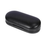 Abaodam Portable Leather Glasses Storage Case Black Colour with Mirror, Two-in-one Design, Compact and Sturdy Eyeglass Box for Travel and Business Trips