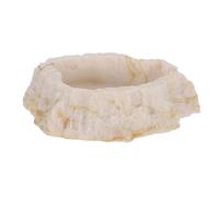 Abaodam Portable Lightweight Reptile Feeding Bowl with Resin Rock Design for Bearded Dragon Chameleon Gecko Turtle Frog Easy to Clean Anti-escape Water Dish for Home and Travel Use