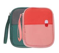 Abaodam Portable Medicine Storage Bag and Polyester Material First Aid Kit 2pcs with Strong Wear Resistance for Car First Aid and Emergency Supplies