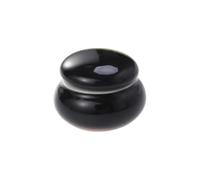 Abaodam Portable Mini Ceramic Cream Storage Tank with Lid, Black Sealed Makeup Bottle for Face Creams, Compact and Sl esign, for Travel and Daily Use