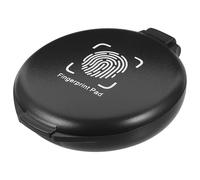 Abaodam Portable Mini Round Fingerprint Ink Pad Quick-Dry Small Sponge-Based Inkpad for Document Stamping Office Use Blue