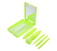 Abaodam Portable Mini Travel Makeup Brush Set Mirror Case Complete Function Cosmetic Brush for Women Easy-taken Applicator