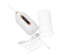 Abaodam Portable Mini Water Flosser, Electric Tooth Flosser, Cordless Oral Irrigator, Pp+abs, White, Adjustable Modes, Compact Design, Travel and Office Use
