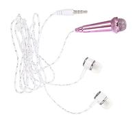 Abaodam Portable Miniature Singing Microphone for Phone with Easy to Operate Plastic Design, for Family and Friends Singing Or Outdoor Use, Tiny Wired Mic for Recording and Karaoke