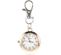 Abaodam Portable Nurse Fob Watch Hanging Keychain Watch for Exams and Nursing Professionals, Small Size 2.95 Inch in Golden Colour