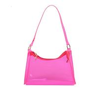 Abaodam Portable Pink Pvc Armpit Bag for Work and School, Trendy Storage Pouch with Sturdy Material and Creative Simple Design, Not Easy to Fade Or Be Stolen