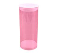 Abaodam Portable Plastic Shuttlecock Storage Tube for Badminton, Lightweight Visibility Container with Cap, for Match and Practice Sessions, Pink Colour