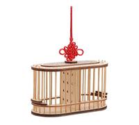 Abaodam Portable Practical and Easy to Use Wooden Grasshopper Cage with Double Lattice Design Insect Storage Basket for Natural Exploration and Learning