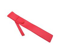 Abaodam Portable Red Fake Leather Drumstick Carrying Bag with Dual Mallet Holder, Hanging Drumstick Storage Case for Drummers and Percussion Accessories