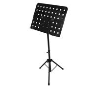 Abaodam Portable Sheet Music Stand Adjustable Height Foldable Rack for Piano Guitar Orchestra with Black Musical Note Design Professional Grade Material for Stable Support and Travel