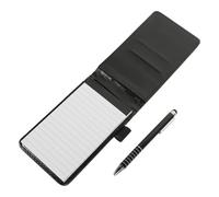 Abaodam Portable Small Memo Pad Set with Pu Cover and Metal Pen, 50 Lined Pages Notepad for Prioritizing and Organizing Notes, Convenient Pocket Size for Daily Use and Work