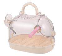 Abaodam Portable Small Parrot Cage Transparent Travel Carrier with Removable Perch Lightweight Bird Cage for Outdoor Trips Vet Visits and Home Use