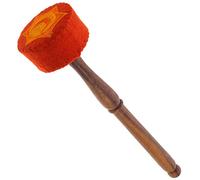 Abaodam Portable Tibetan Singing Bowl Mallet Wooden Sound Bowl Stick for Healing Meditation Orange and Wood Accessory for Calm and Relaxation Sessions