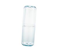 Abaodam Portable Transparent Travel Toothbrush Cup Lightweight Storage Organizer for Toothpaste and Brush Compact Wash Cup for Camping Business Trips Home Bathroom Use
