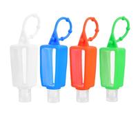 Abaodam Portable Travel Bottles Liquid Containers 4Pcs Leak Proof Silicone Sleeve Dispenser for Shampoo Lotion Hand Washing Bottle for Gym and School Random Color