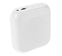 Abaodam Portable Voice Amplifier Rechargeable Microphone Speaker with 32gb Storage for Teachers with Powerful and 2200mah Battery, White Plastic for Classroom and Tour Guide Use