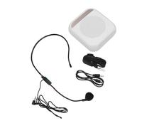 Abaodam Portable Voice Amplifier with Wired Microphone, 3W Metal Speaker for Teachers Tour Guides White, 2200Mah Rechargeable Battery