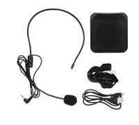 Abaodam Portable Wireless Voice Amplifier Easy to Carry with Adjustable Strap and Plastic Body, Convenient Loud-speaker Black Wireless Amplifier for Many Occasions