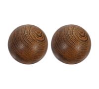 Abaodam Portable Wooden Hand Exercise Balls for Elder People, 1 Pair Coffee- Creative Spheres to Promote Hand Muscle Movement and Fitness