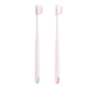 Abaodam Postpartum Toothbrushes for Oral Cleaning with Superfine Soft Bristles 2pcs Anti- Handle, Flocking Material and Complete Teeth Cleaning Random Color for Sensitive Gums