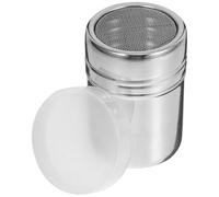 Abaodam Powder Shaker with Lid Stainless Steel Powder Shaker Duster Fine Mesh Sifter 200ml Capacity Sleek Look Efficient Flour Sifting for Coffee Cappuccino Latte