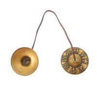 Abaodam Practical Brass Meditation Bell Tibetan Tingsha Cymbals Yoga Bell Feng Shui Artistic Home Decor