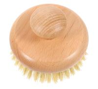 Abaodam Practical Round Bath Brush with Handle for Convenient Use and Dead Skin Removal, Made from Chinese Cherry Wood and Natural Sisal, for Shower and Body Cleaning