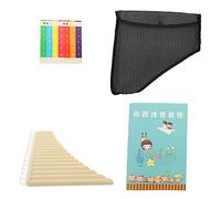Abaodam Practice Pan Flute Set Beginner's 18-note Panpipe in c Key Polished Surface Safe for Little Hands