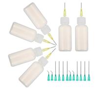 Abaodam Precision Glue Applicator Bottle Ergonomic Pointed Top Design with Needle Tip, Sturdy Plastic and Metal Build for Crafting and Mobile Workshops