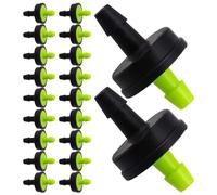 Abaodam Pressure Compensating Drip Emitters Plastic 200pcs with Quick Assembly Irrigation Drippers Precise Water Supply for Crops and Plants for Expansive Fields and Hydroponic Systems