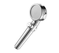 Abaodam Pressurized Handheld Shower Head Made of Abs and Stainless Steel with Three Modes and Polished Surface Silver Finish for Housewarming Gift