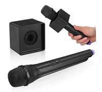 Abaodam Pretend Microphone with Square Flag Station Small for Easy Grip Realistic Simulation for Party Performance Stage Play and Public Speaking Practice
