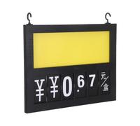 Abaodam Price Size Tag with Numbers Currency Vegetable Symbol Hanging Board A4 Plastic Erasable Application for Display Fruit Universal Supermarket Store