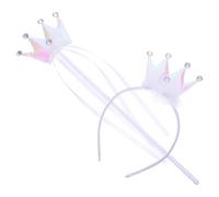 Abaodam Princess Tiara Clips for Little Birthday Parties, Pink Plastic Double Crown Headband Fairy Wand, Safe Material and Easy to Use Hair Accessories
