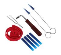 Abaodam Professional 9pcs Piano Tuning Kit with Tuning Rod Acoustic String Tool Set for Beginners and Technicians