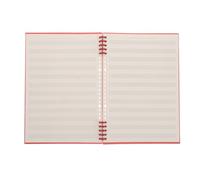 Abaodam Professional B5 Vintage Red Loose Leaf Music Composition Book, Detachable Manuscript Staff Notebook with Narrow Stave Spacing, Blank Sheet Music for Piano and Guitar Practice