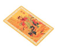 Abaodam Prosperity Card for Blessing Aluminium Magnesium Alloy Chic Portable Metal Luck Amulet Business Events 2024 New Year Decor Collectible Blessed by The Five Wealth Gods