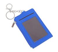 Abaodam PU Card Holder with Keyring for Multiple Cards Bus Passes Work Ids Spacious Fashionable Car Key Cover for Office and Travel Use