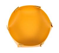 Abaodam Pu Folding Dice Tray Large Yellow Party Dice Storage Holder Desktop Game Accessories Organizer