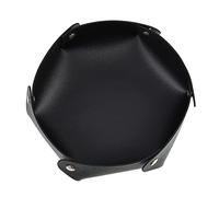 Abaodam Pu Leather Foldable Dice Tray Storage Box Large Black Desktop Dice Holder Portable Tabletop Gaming Accessories for Rpg and Board Game Players