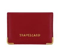 Abaodam Pu Leather Id Card Holder Travel Document Sleeve Zippered Credit Card Protector Wallet in Dark Red Compact Bag for Women Passport