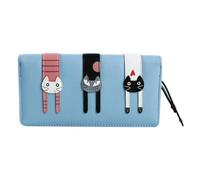 Abaodam Pu Leather Women Purse Wallet with Lovely Cat Pattern Design, Proper Capacity Coin Purse for Work and Shopping, Adorable Clutch for Women