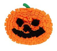 Abaodam Pumpkin-shaped Snuffle Mat for Dogs Large Breed Sniffing Feeding Toy Compact Design Bright Orange Promotes Healthy Behavior Easy to Clean