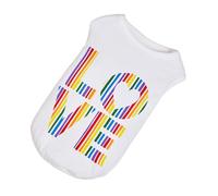 Abaodam Puppy Summer Shirt Small Dog Pullover Breathable Thin Sleeveless T-shirt Vest Colorful Love Letters for Pets Size s