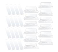 Abaodam PVC Hanging File Folder Tabs with Labels, Easy to Use and Sturdy, for Archives and Office Filing, White Small Name Tags for Organising Documents