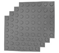 Abaodam Pvc Rubber Blind Sidewalk Boards 30x30cm Gray Dot Paving Tiles 4pcs Practical Garden Pathway Floor Stickers for Safe Navigation and Outdoor Walkways