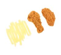 Abaodam PVC Simulation Fried Food Model Realistic Chicken Wings Drumsticks French Fries for Photo Props Play Home Decoration Bakery and Restaurant Display