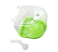 Abaodam PVC Small Bird Bath Tub with Water Injector for Parrots and Sparrows Hanging Pet Bird Cage Bathing Box and Food Container